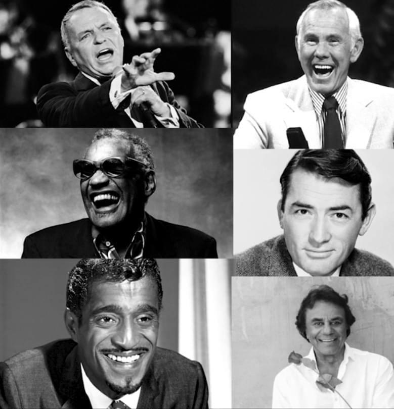 Black & white image of famous people