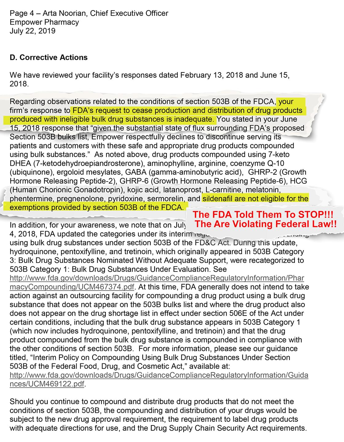 BlueChew: FDA letter - page 4