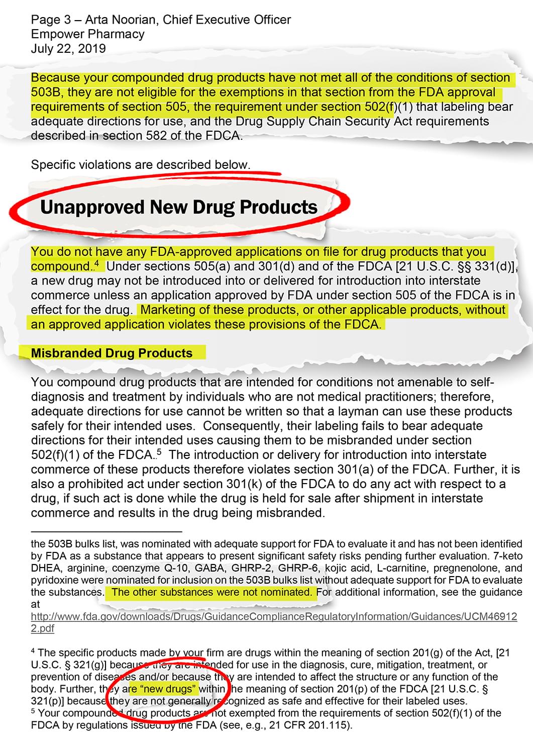 BlueChew: FDA letter - page 3