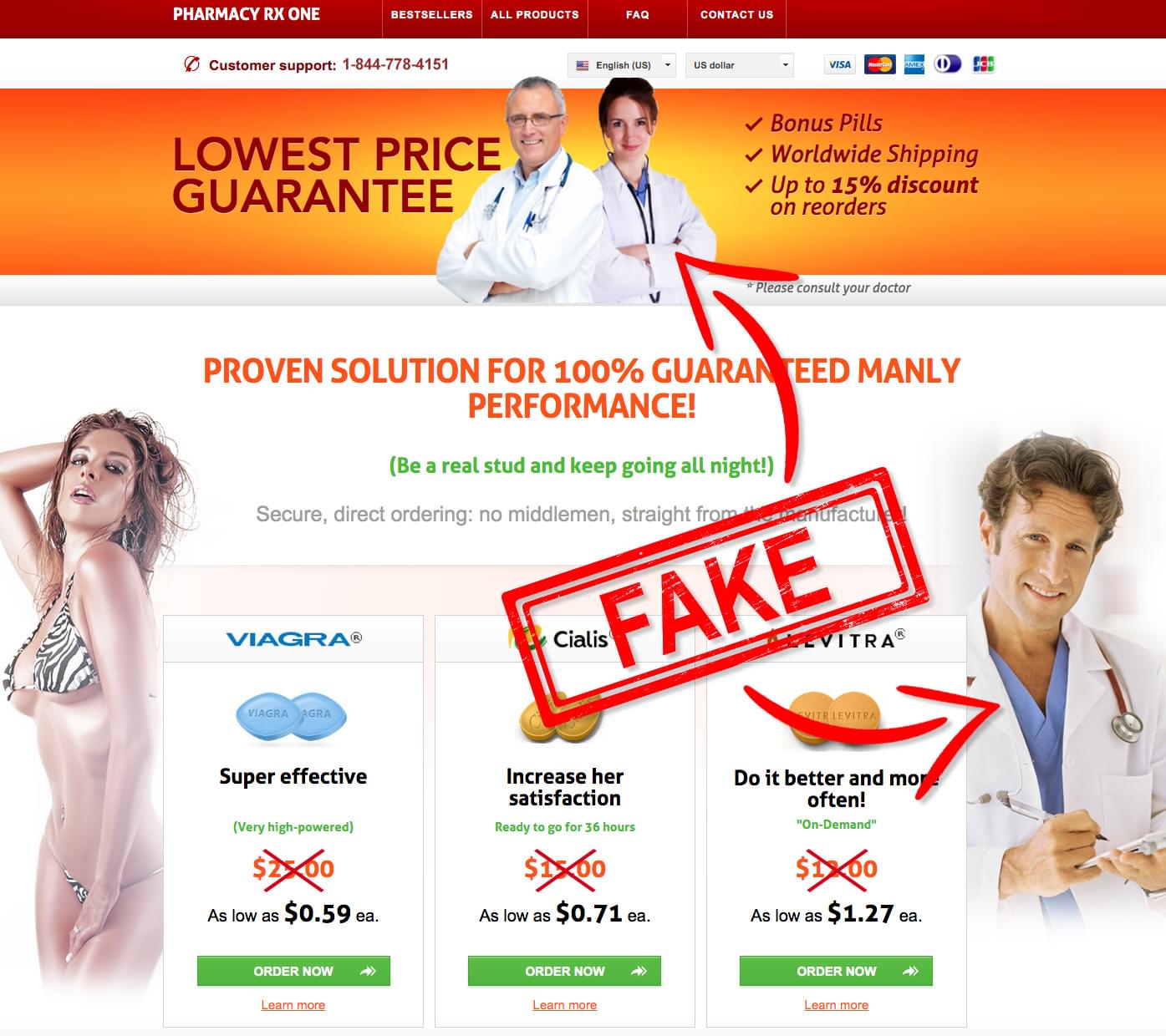 Pharmacy RX - fake doctors on website